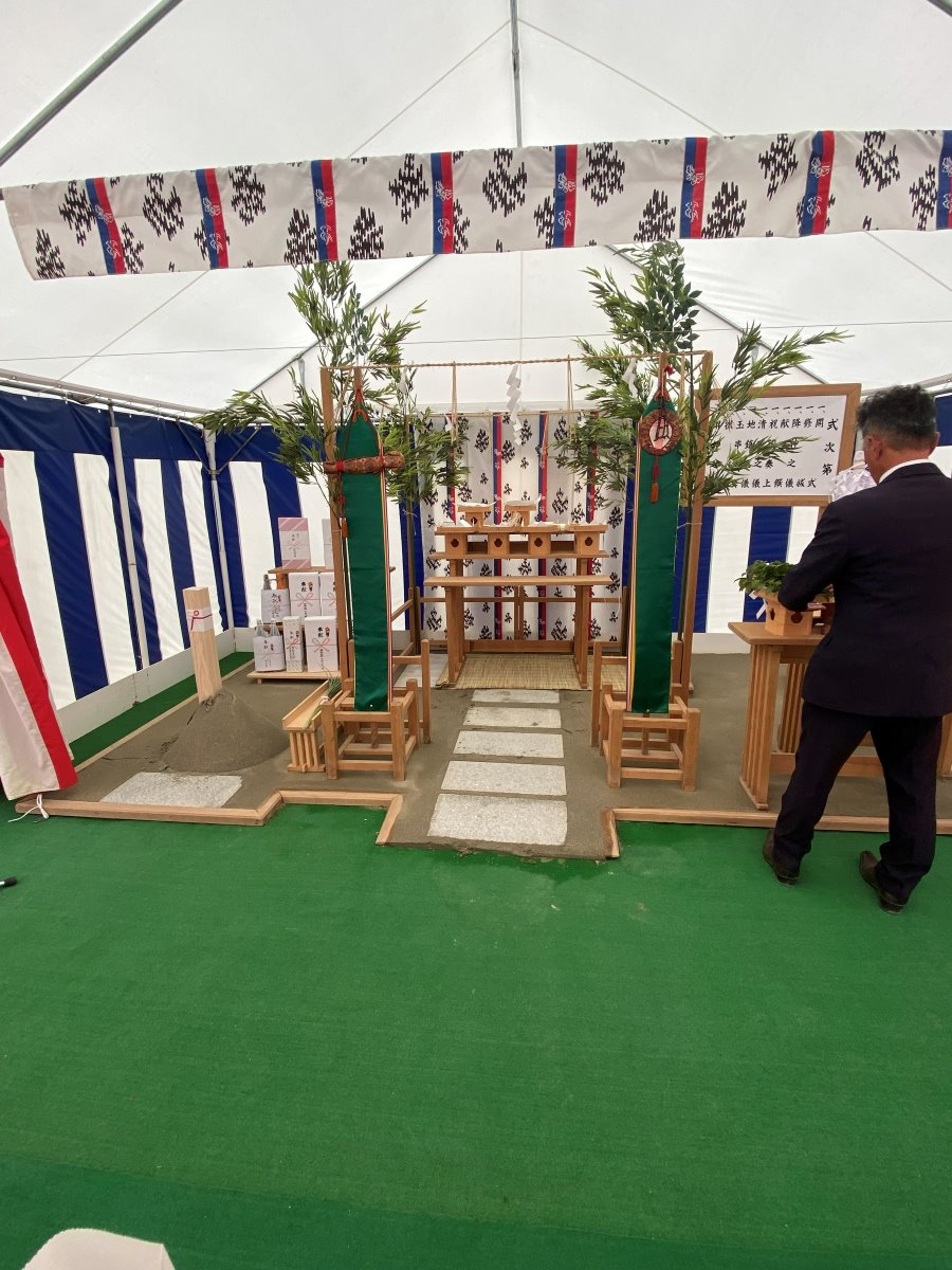 地鎮祭の祭壇